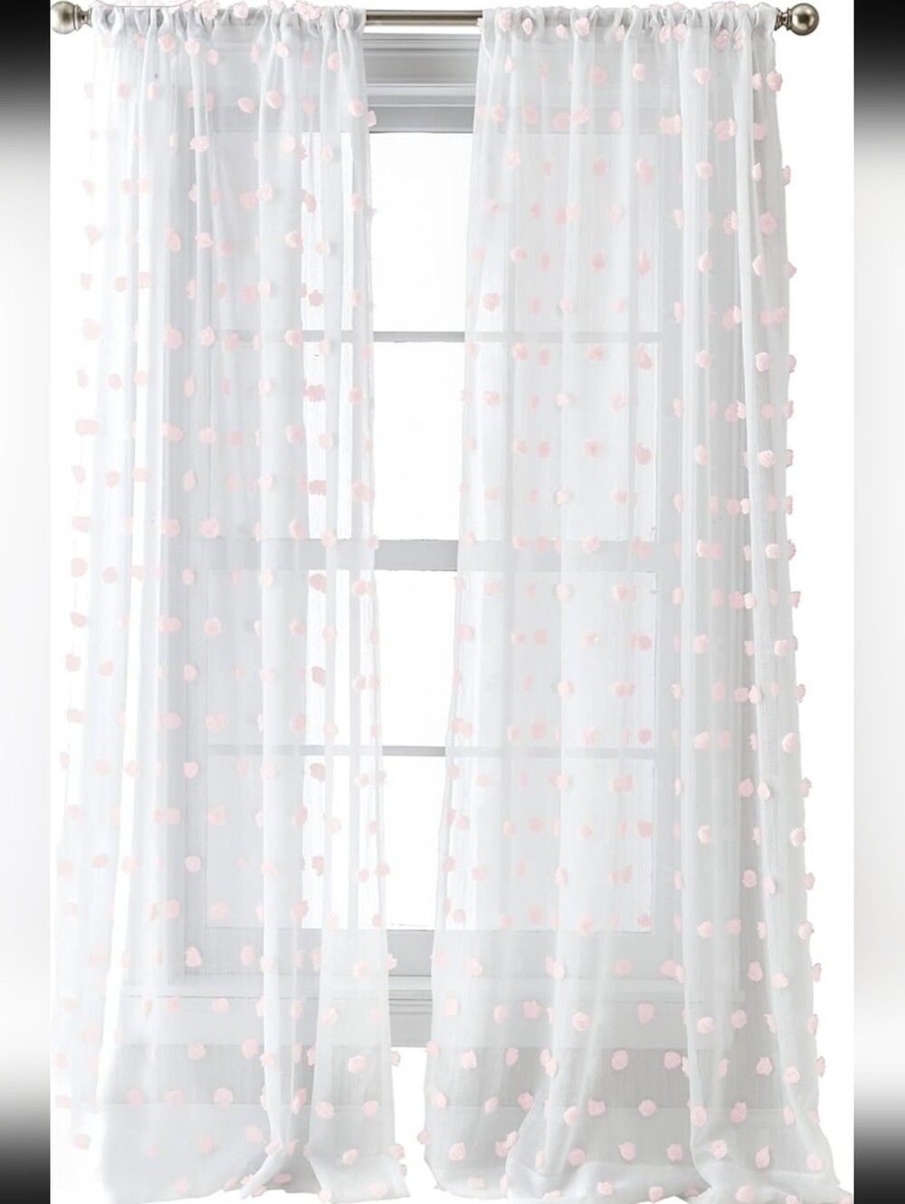 DKNY Espirit Sheer Window Curtain Panel Pair